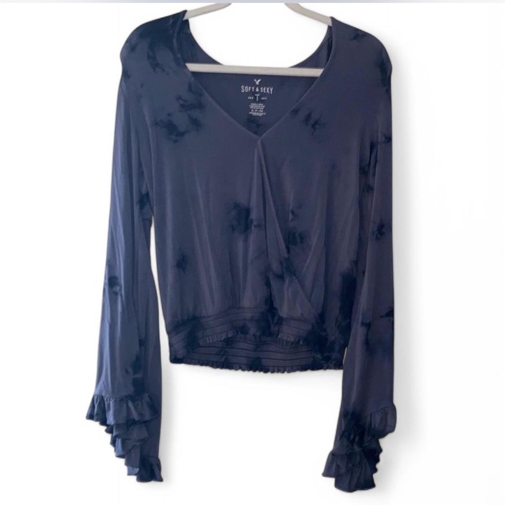 AE Soft & Sexy Ruffle Sleeve V-Neck Top